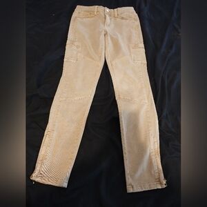 White House Black Market Skinny Leg Khaki Pants Size 0 Regular Zip Ankle